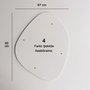 Hanah Home Soho Ayna Espejo Blanco 85x67 cm